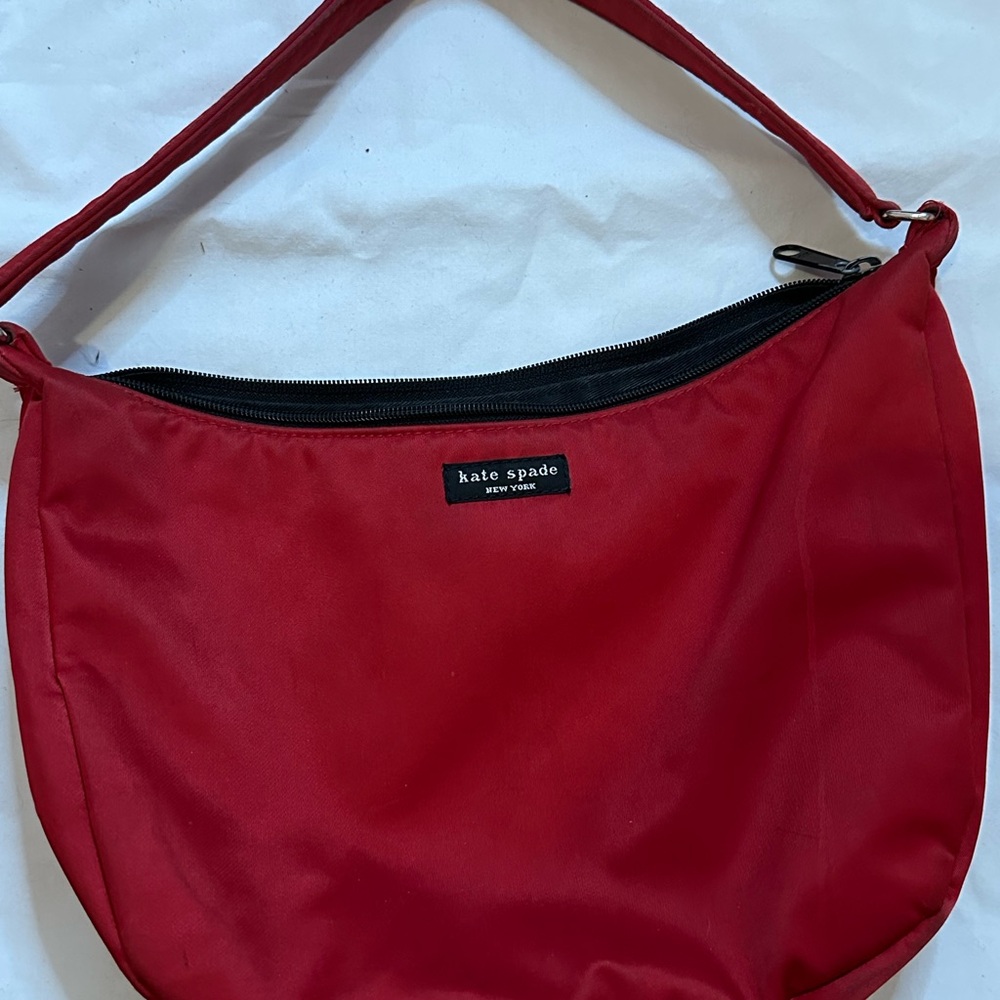 Kate Spade Red Crescent Shoulder Bag
